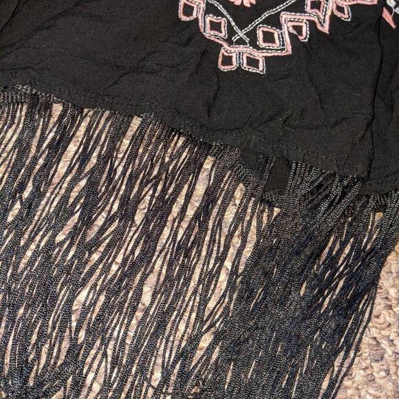 Fringe Shein Black Tank Top - Picture 3 of 4